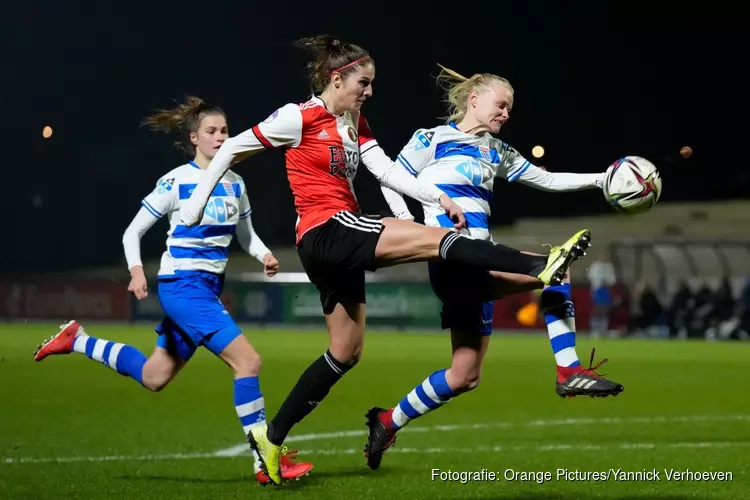 Feyenoord-vrouwen terug aan kop na nipte winst op PEC Zwolle