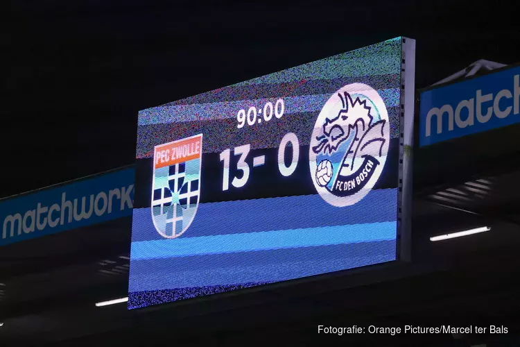 PEC Zwolle schrijft historie met monsterzege op FC Den Bosch
